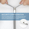 Close-up of a gray anti-rust zipper with an automatic lock and a smart flap on a reusable mesh laundry bag