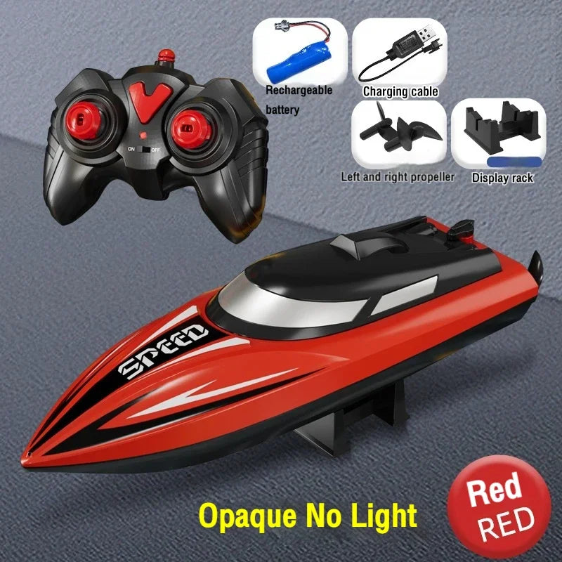 High-Speed Remote Control Speedboat with Double Propellers