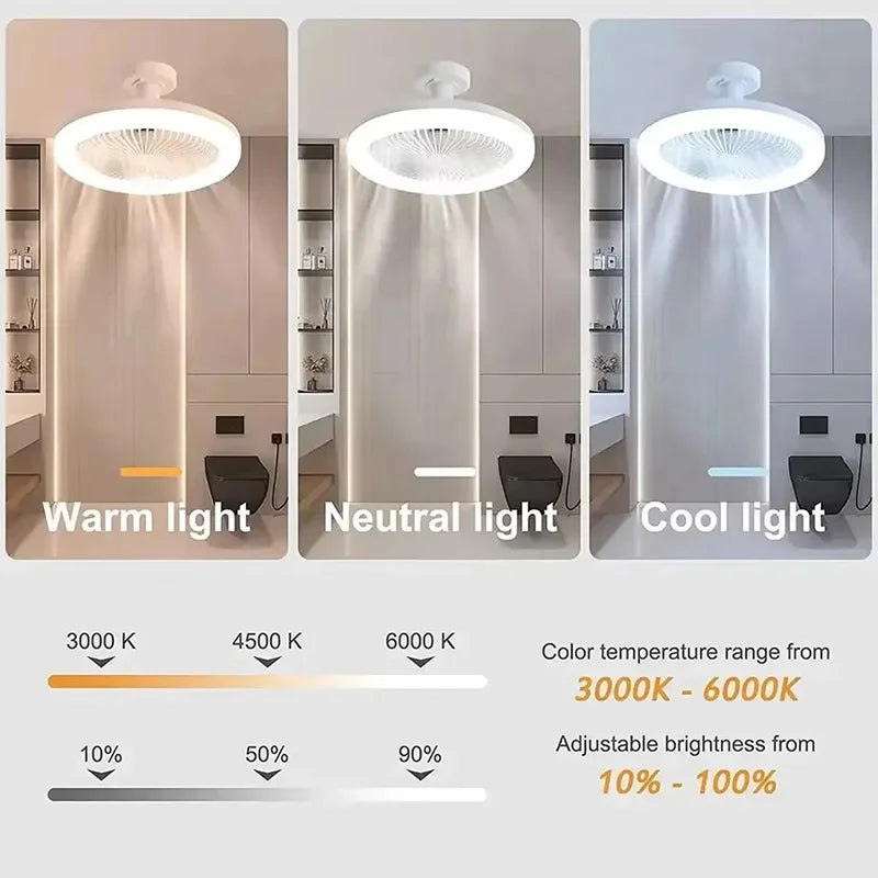 Modern LED Ceiling Fan Light with Remote Control