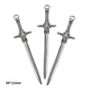 A set of 16 gun-shaped charms for DIY jewelry making in silver metal.