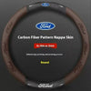 Carbon Fiber Steering Wheel Cover for Ford Models