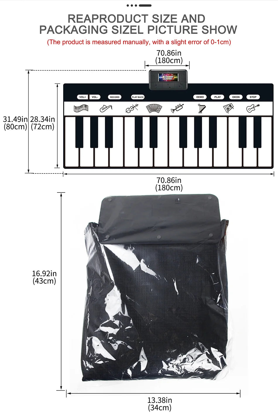Interactive Musical Piano Play Mat for Kids