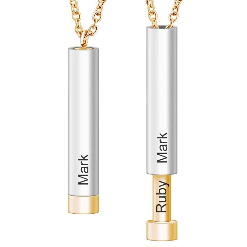 Hidden Message Slide Bar Necklace