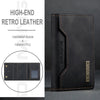 Vintage Leather Trifold Wallet with Magnetic Closure