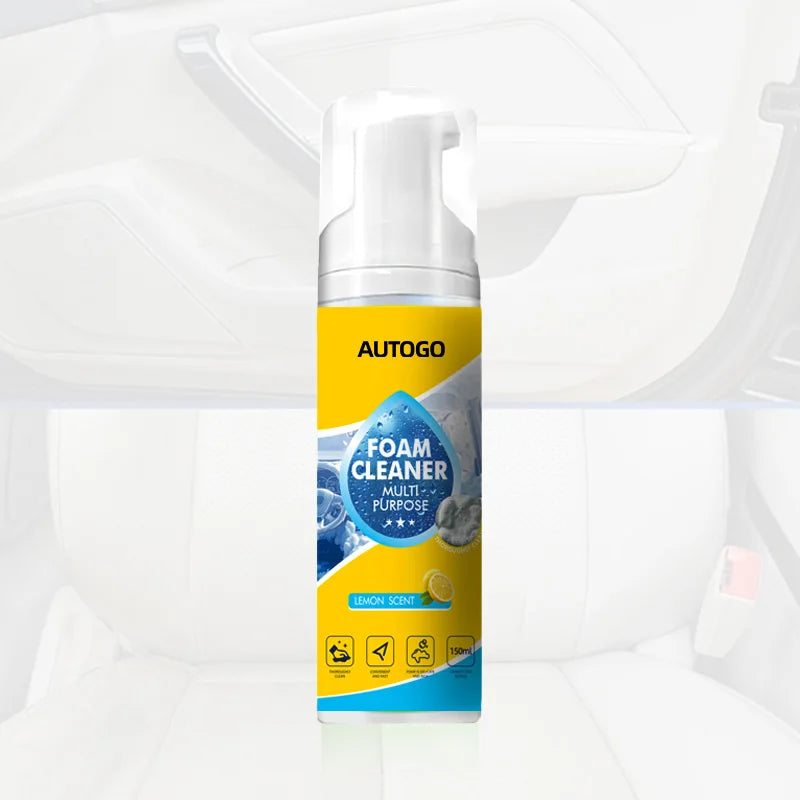 Multi-Purpose No-Rinse Foam Cleaner for Car Interiors & Home Surfaces