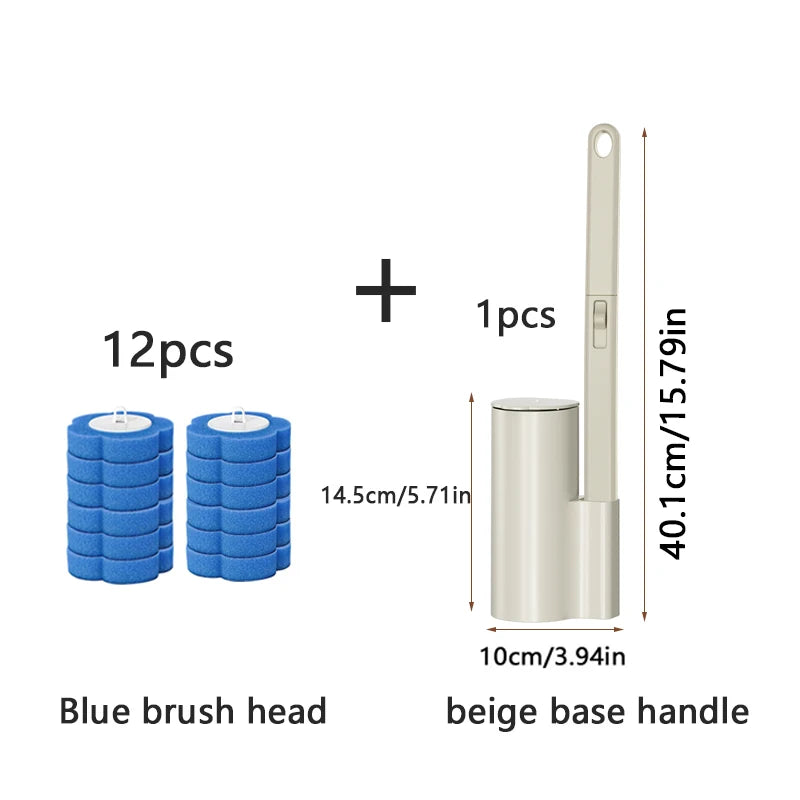 Dual-Use Toilet Brush Set with Holder
