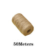 A roll of natural jute twine measuring 50 meters.