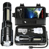 Rechargeable LED Flashlight with LCD Display and Zoom