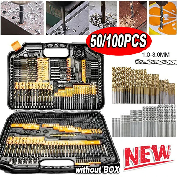 Titanium-Coated HSS Drill Bit Set