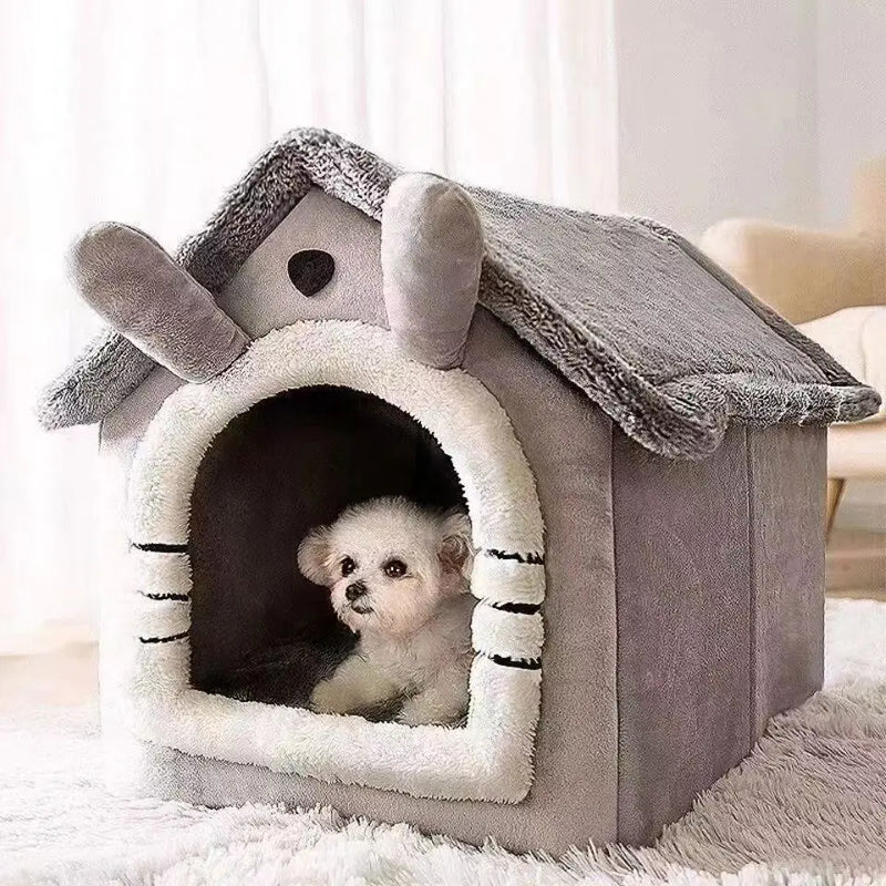 Cama para Perros Tipo Cueva con Funda Extraíble