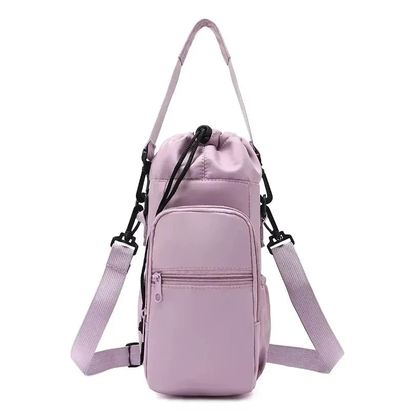 Insulated Water Bottle Carrier Bag with Phone Pocket