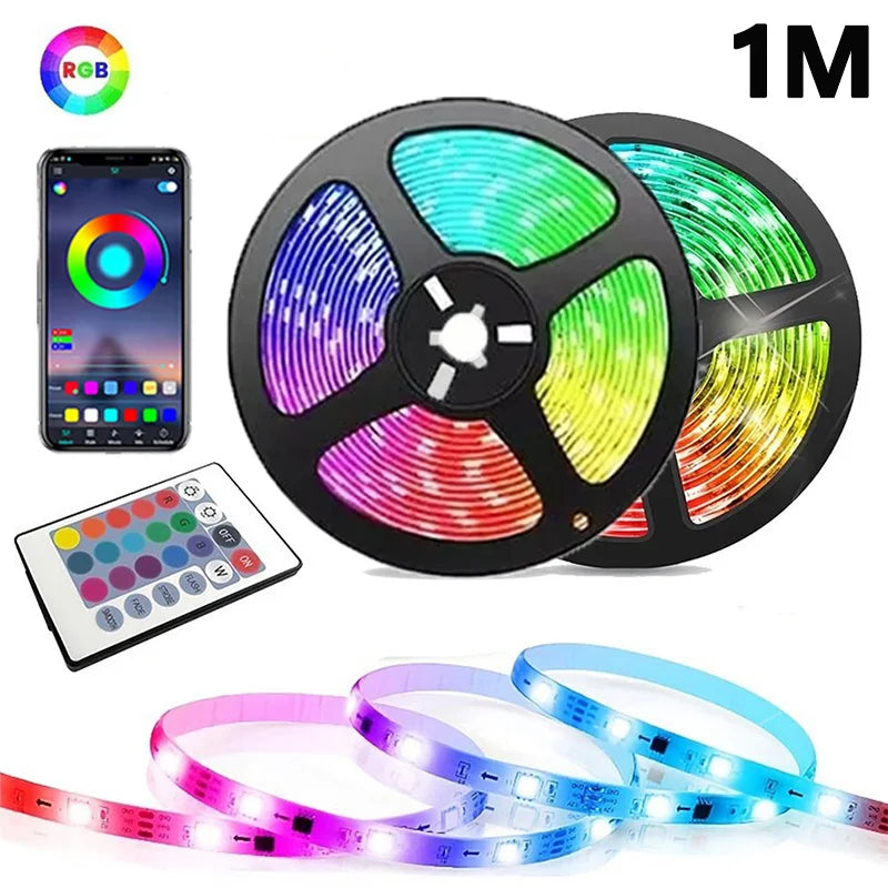 شريط إضاءة LED RGB يتم التحكم به عبر البلوتوث