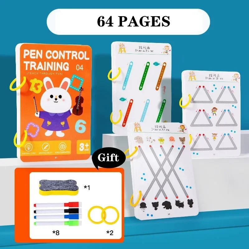 Reusable Tracing Workbook for Kids