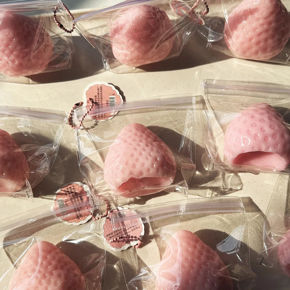 Juguete Anti-Estrés Squishy de Fresa Suave