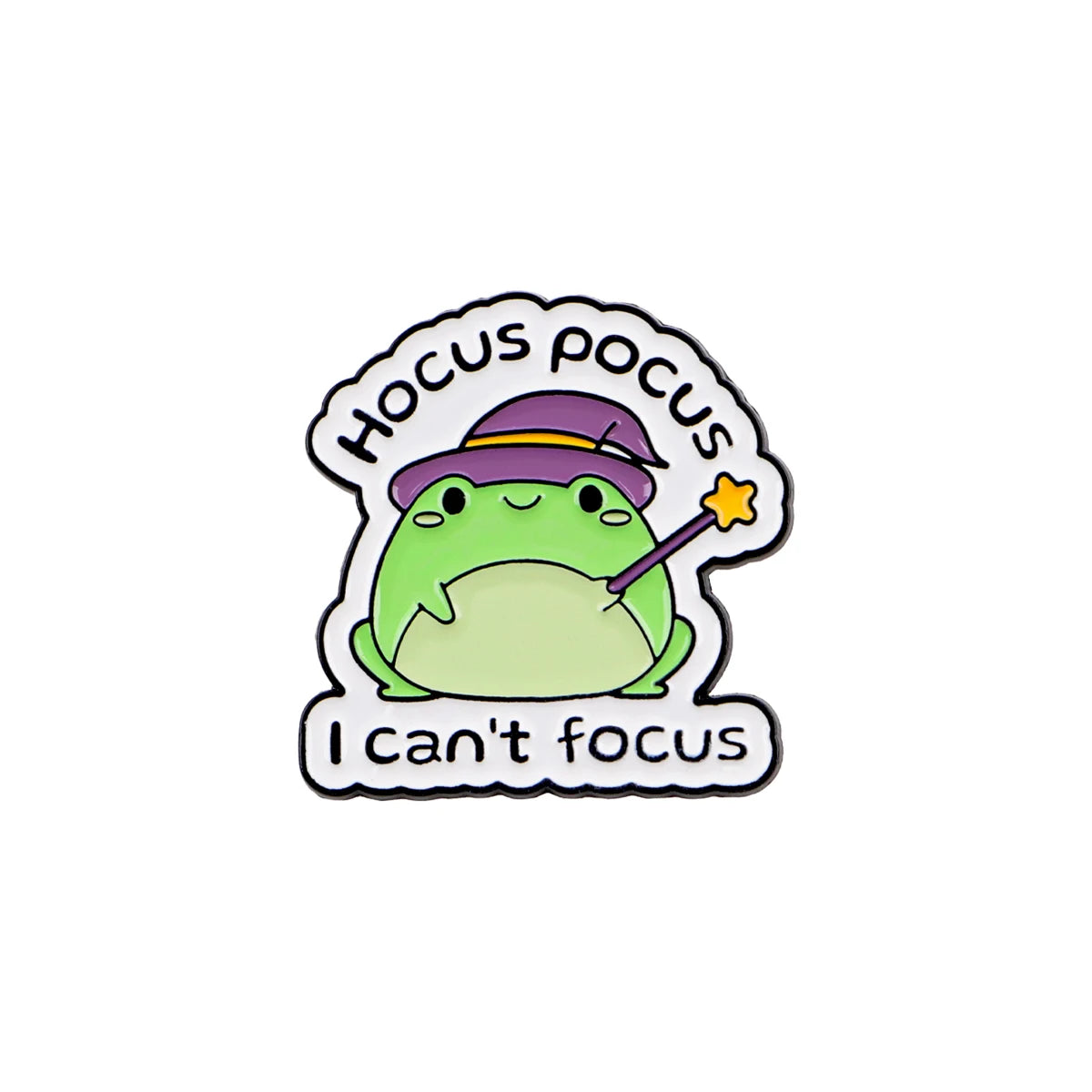 Cute Frog Enamel Pin with Sarcastic Quote