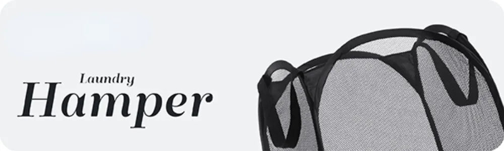 Collapsible Mesh Laundry Basket with Handles