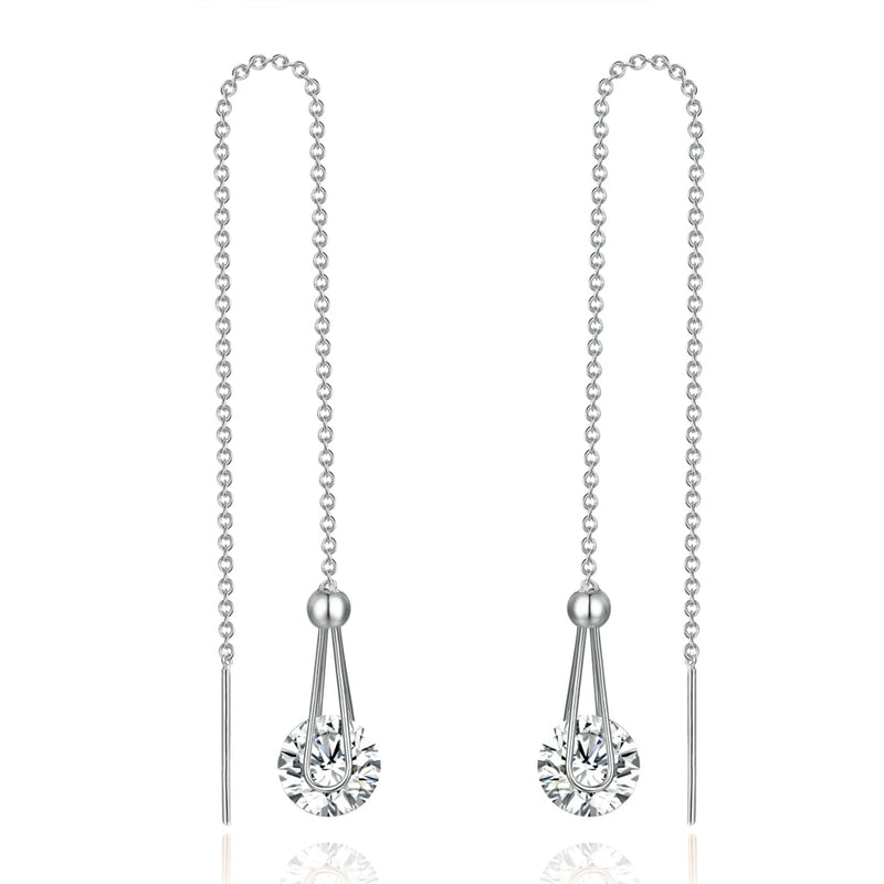 Elegant Cubic Zirconia Drop Earrings