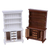 1/12 Scale Dollhouse Wooden Bookcase Cabinet with Drawers