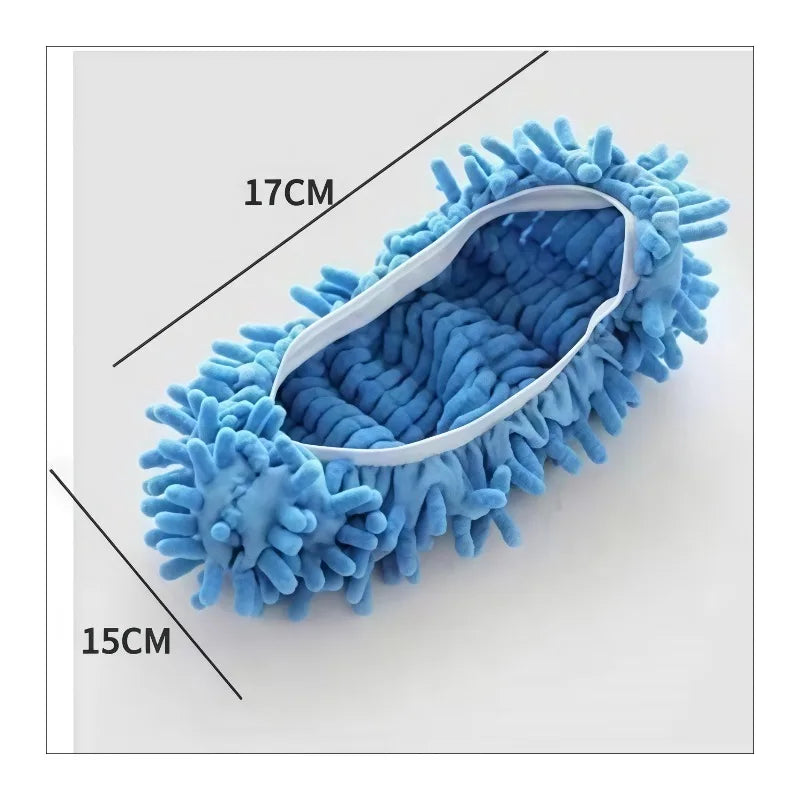 Chenille Dust Mop Slippers for Hands-Free Floor Cleaning