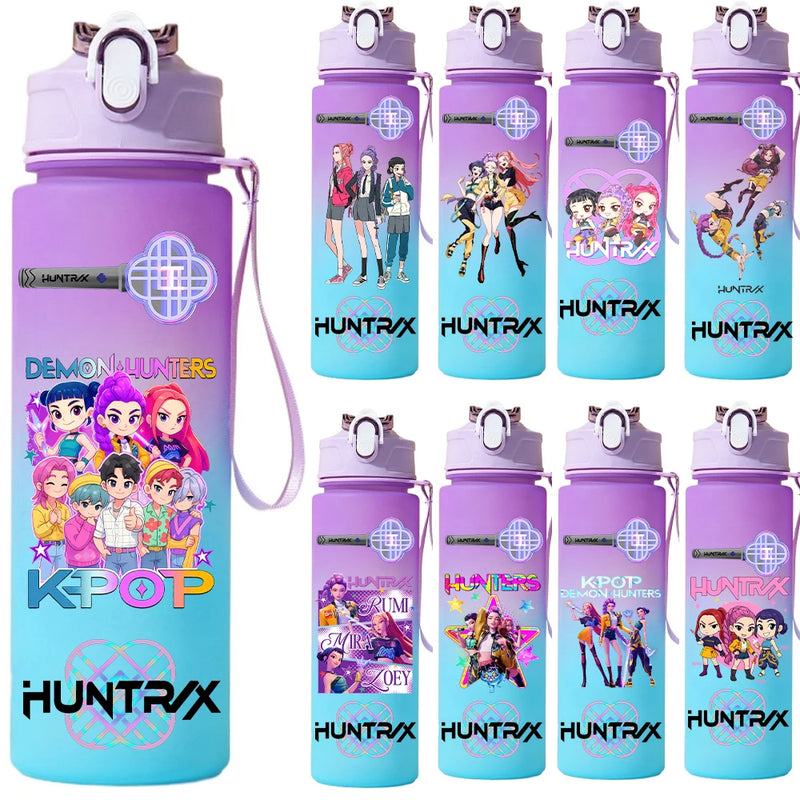 KPOP Demon Hunter 750ml Plastic Water Bottle