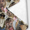 Funny Monkey Print Flannel Blanket – Soft & Cozy Throw