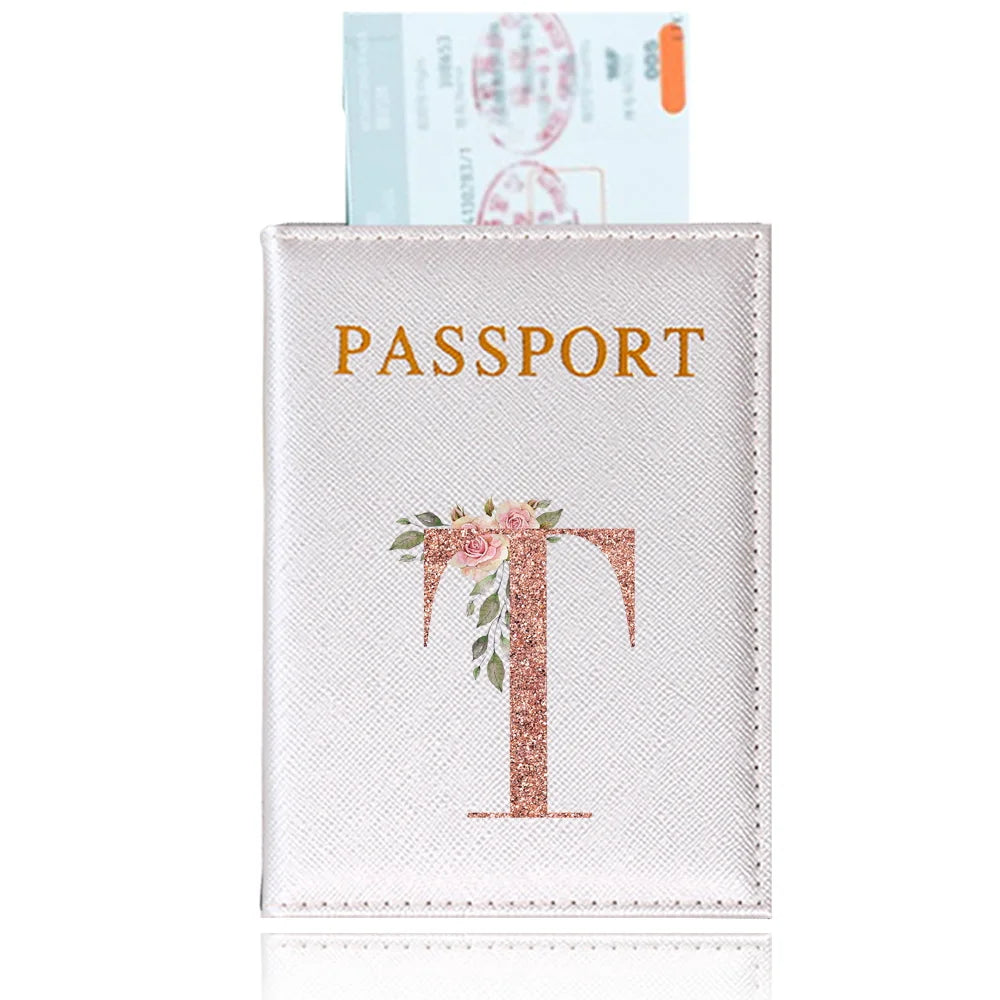 Elegant Rose Gold Passport Cover