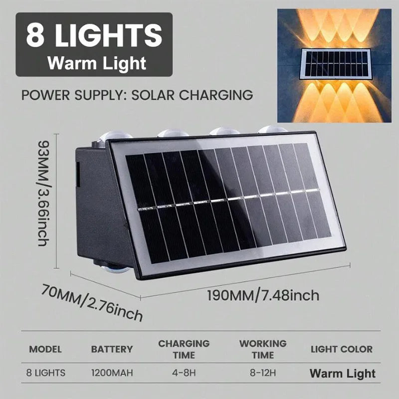 Dual-Direction Solar Wall Light