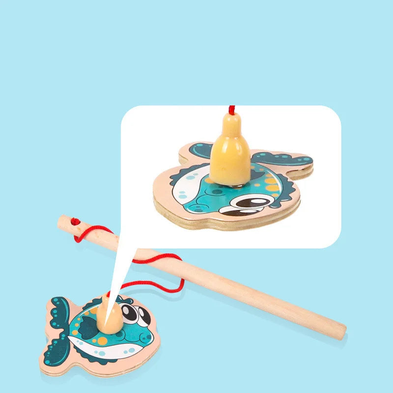 Wooden Magnetic Fishing Game for Toddlers