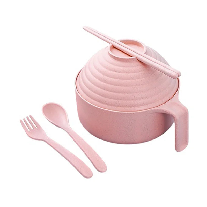 Microwave Ramen Bowl Set with Lid & Utensils