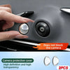 Two clear protective covers for a car camera lens, designed to prevent blocking and offer scratch resistance.