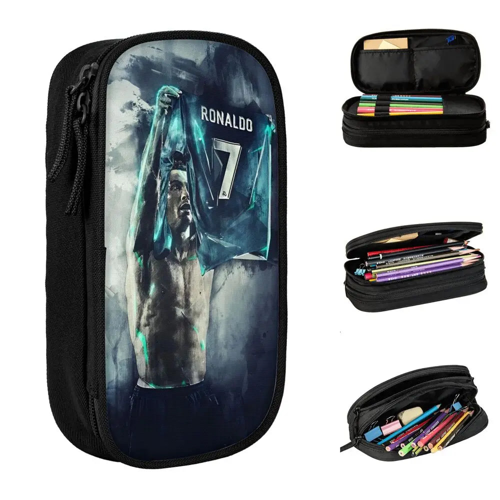 Soccer Star Pen Case – Large-Capacity Pencil Pouch