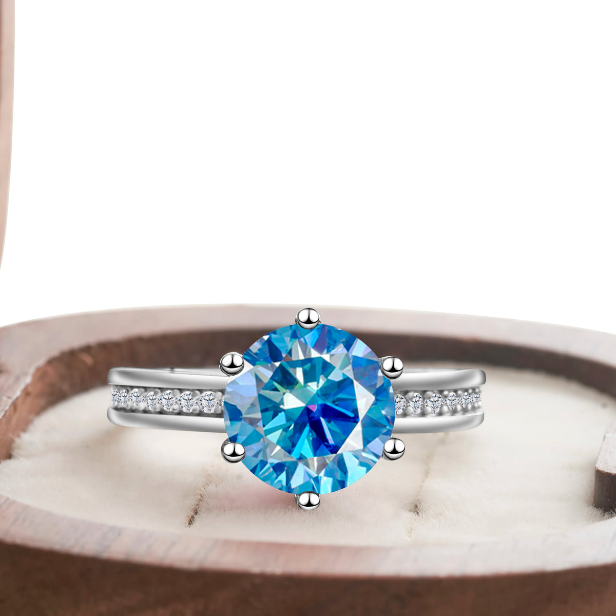 Lab-Created Moissanite Diamond Ring