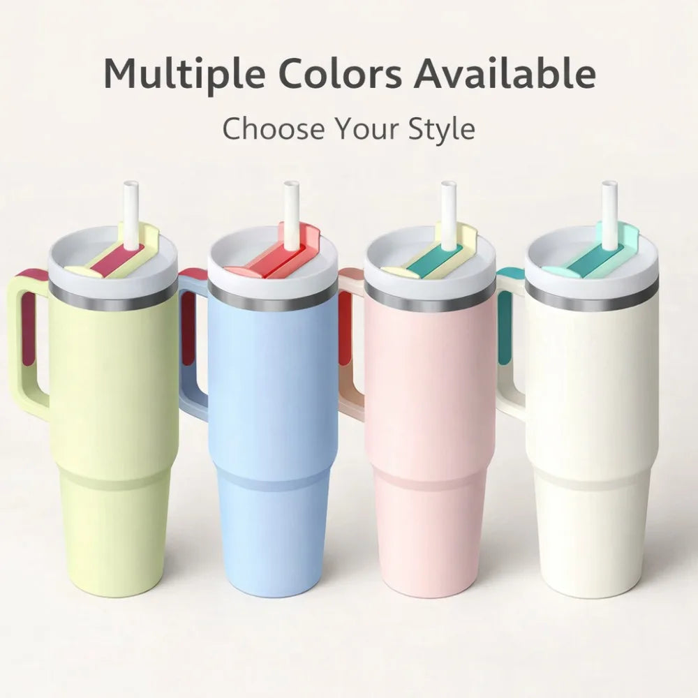 Insulated Stainless Steel Travel Tumbler with Straw Lid