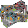 Floral Linen Placemats for Dining Table