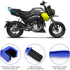 A motorcycle with a universal chain cleaning brush and an extended handle for easy grip.