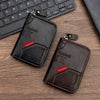 Vintage Slim RFID-Blocking Wallet with Zipper Closure