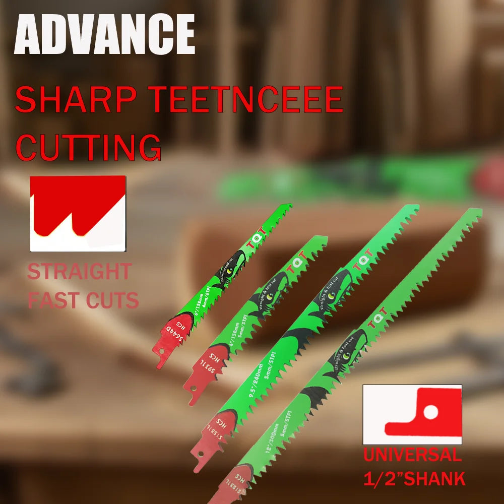 A set of ten sharp teencee cutting blades with 1/2 inch shanks for straight fast cuts.