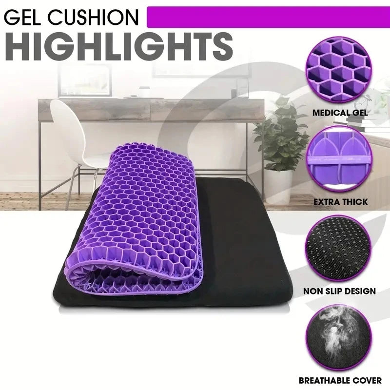 Cooling Gel Seat Cushion with Honeycomb Support