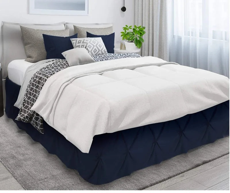 Elastic Wrap-Around Bed Skirt with 14-Inch Drop