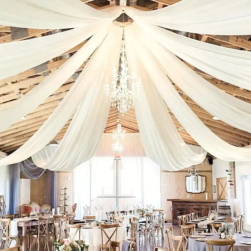 Sheer Chiffon Ceiling Drapes for Weddings & Events