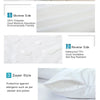 White waterproof zippered pillow protectors designed for allergy and bedbug protection.
