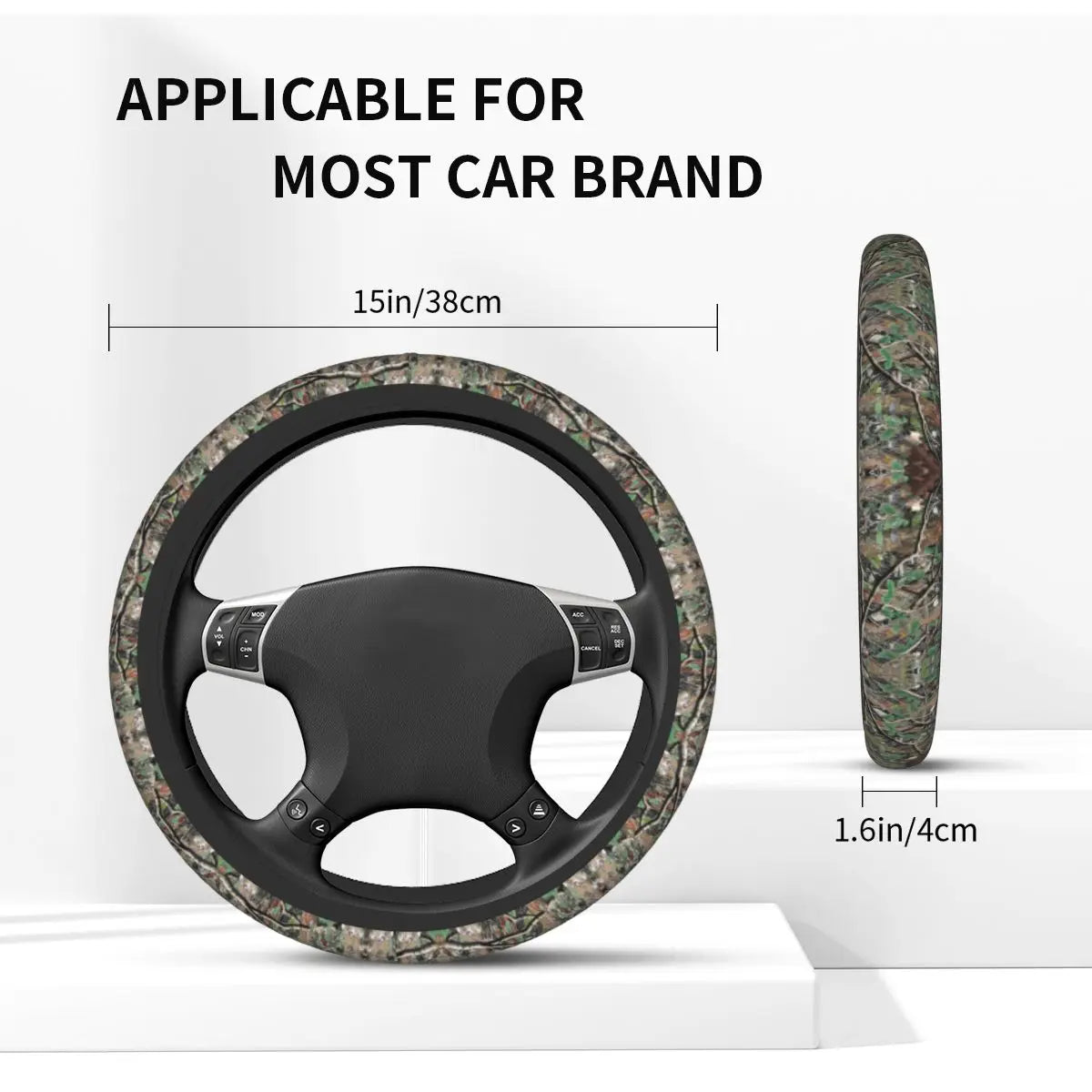 Tree Camouflage Elastic Steering Wheel Cover