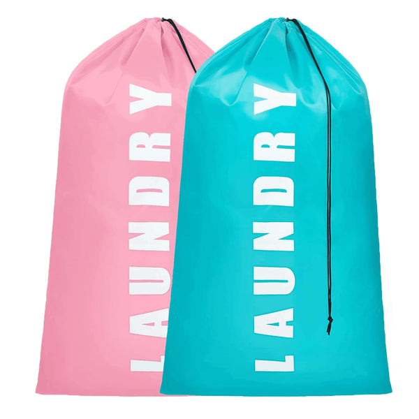 Reusable Travel Laundry Bags with Drawstring (2-Pack)