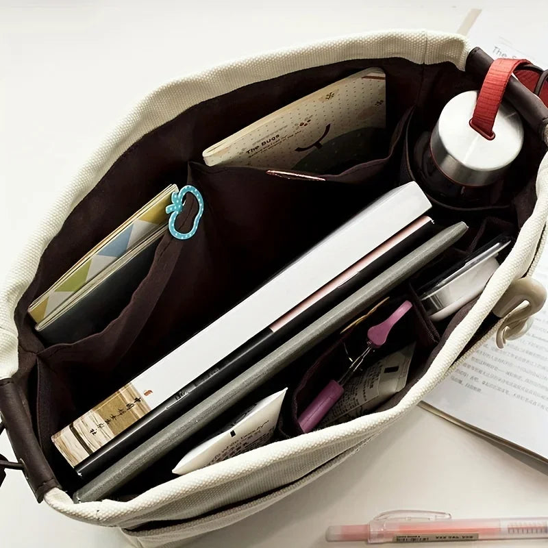 Drawstring Canvas Travel Organizer with Multiple Pockets