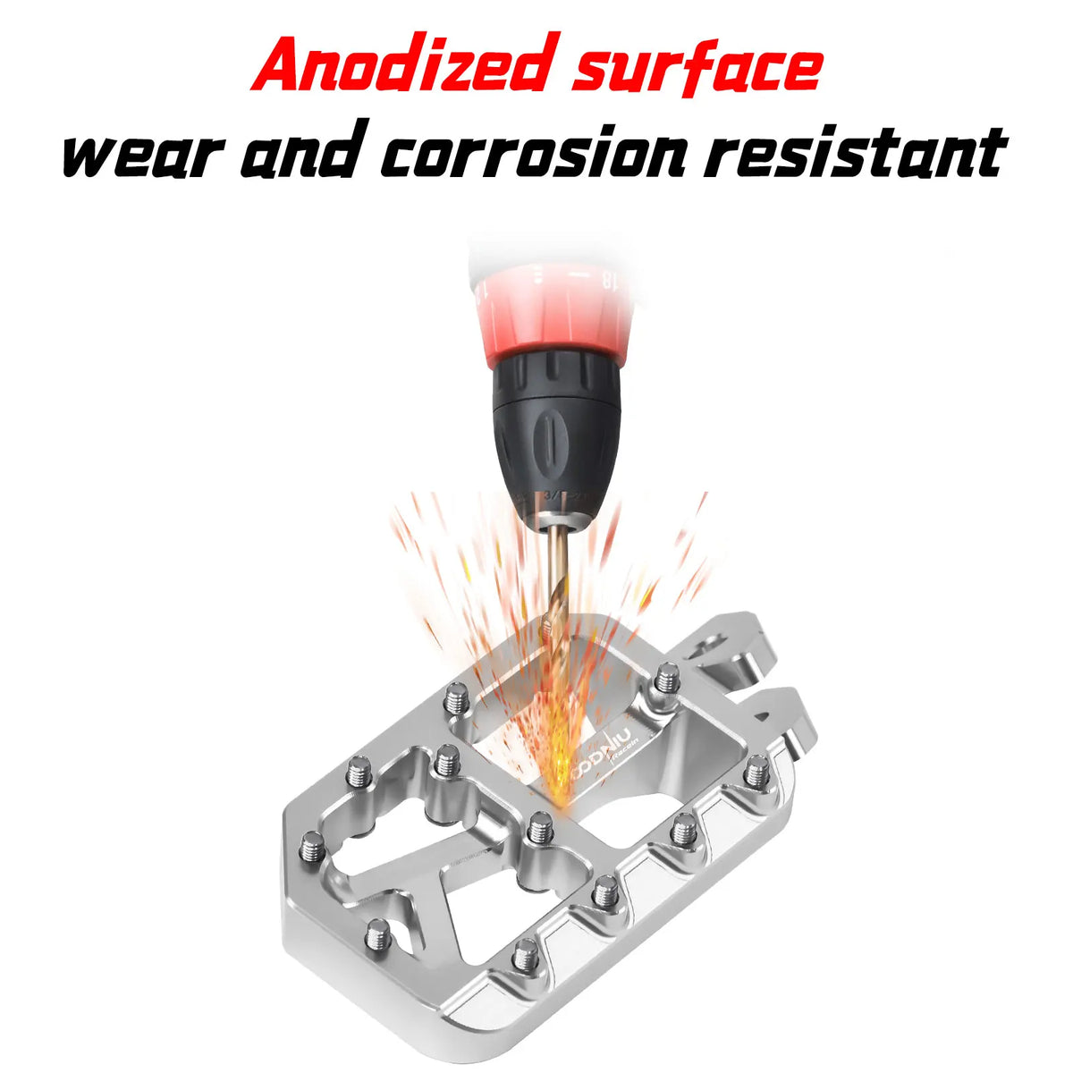 Durable Aluminum Footpegs with Pedal Bracket for Electric Dirt Bikes