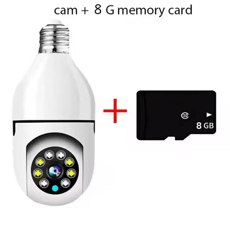 Bombilla Inteligente E27 con Cámara de Seguridad y Vista 360°