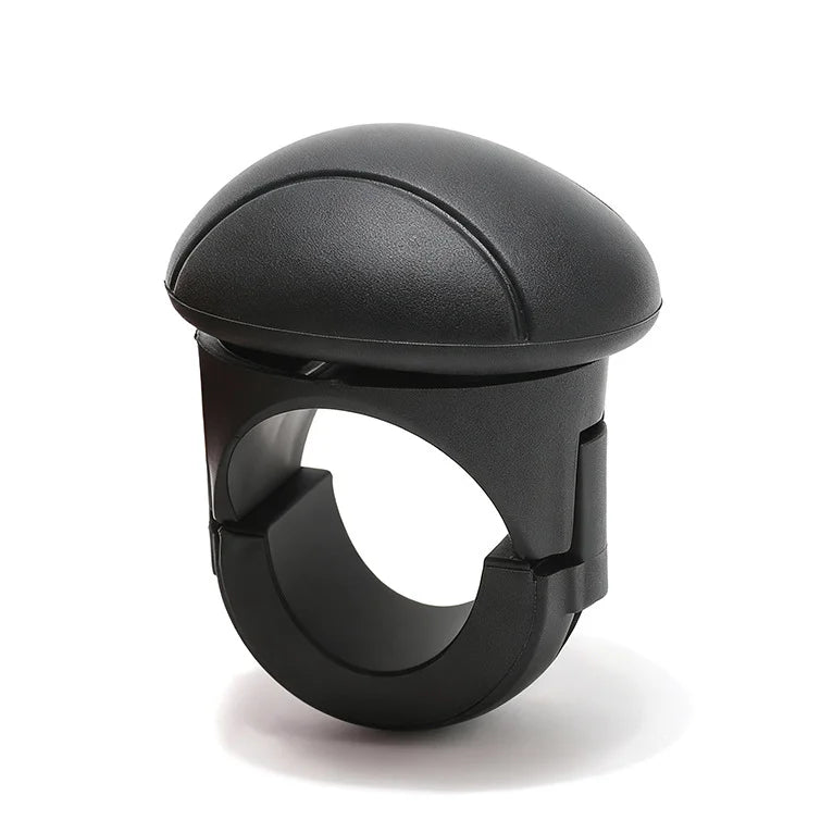 Black silicone steering wheel knob designed for one-hand control.