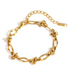 Gold-Plated Stainless Steel Link Bracelet