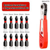 Compact 90-Degree Ratcheting Screwdriver Set with Bit Kit