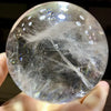 Natural Clear White Crystal Quartz Sphere